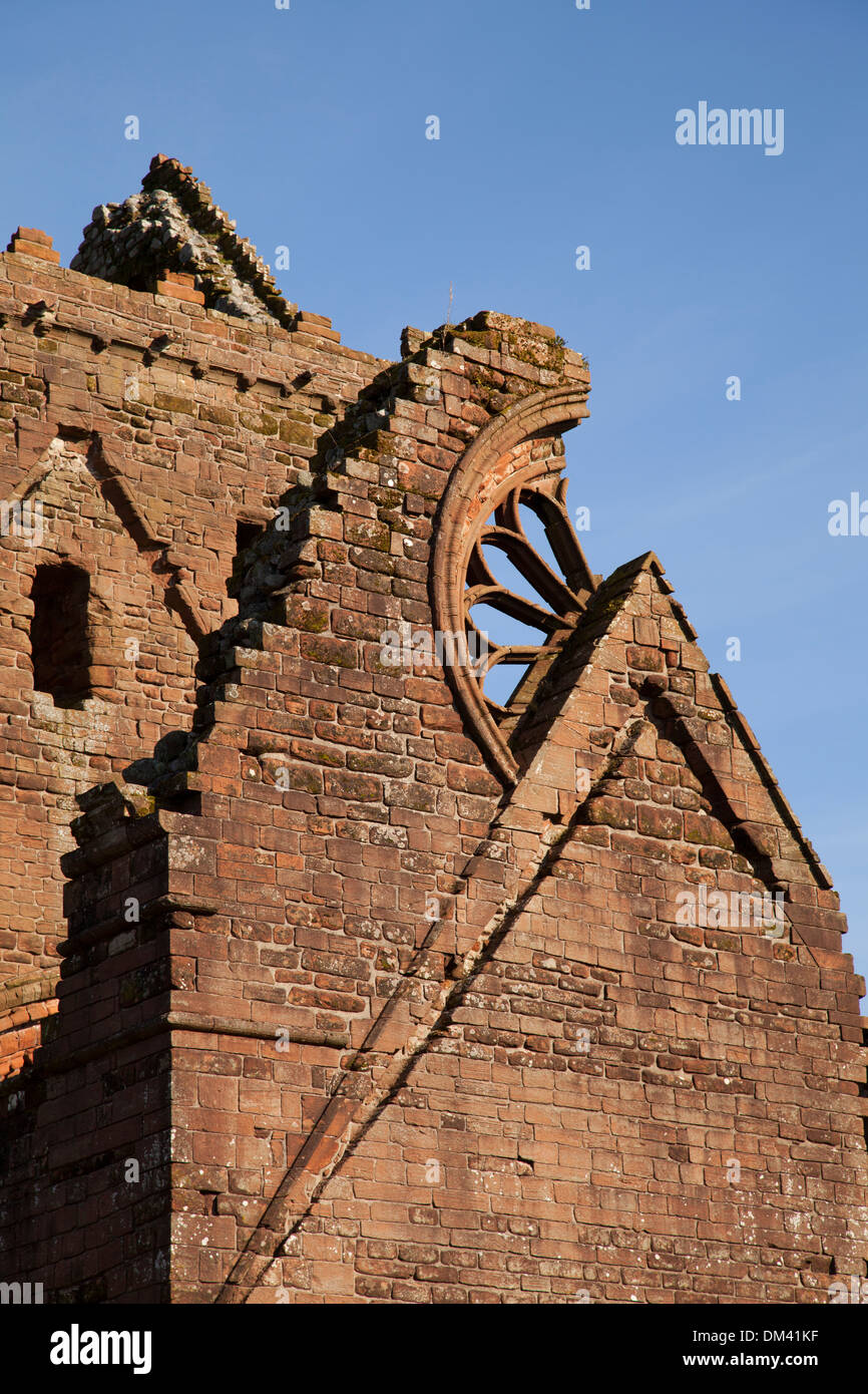 The ruins of Sweetheart Abbey in the afternoon sun, New Abbey Bridge, Dumfries and Galloway. Stock Photo