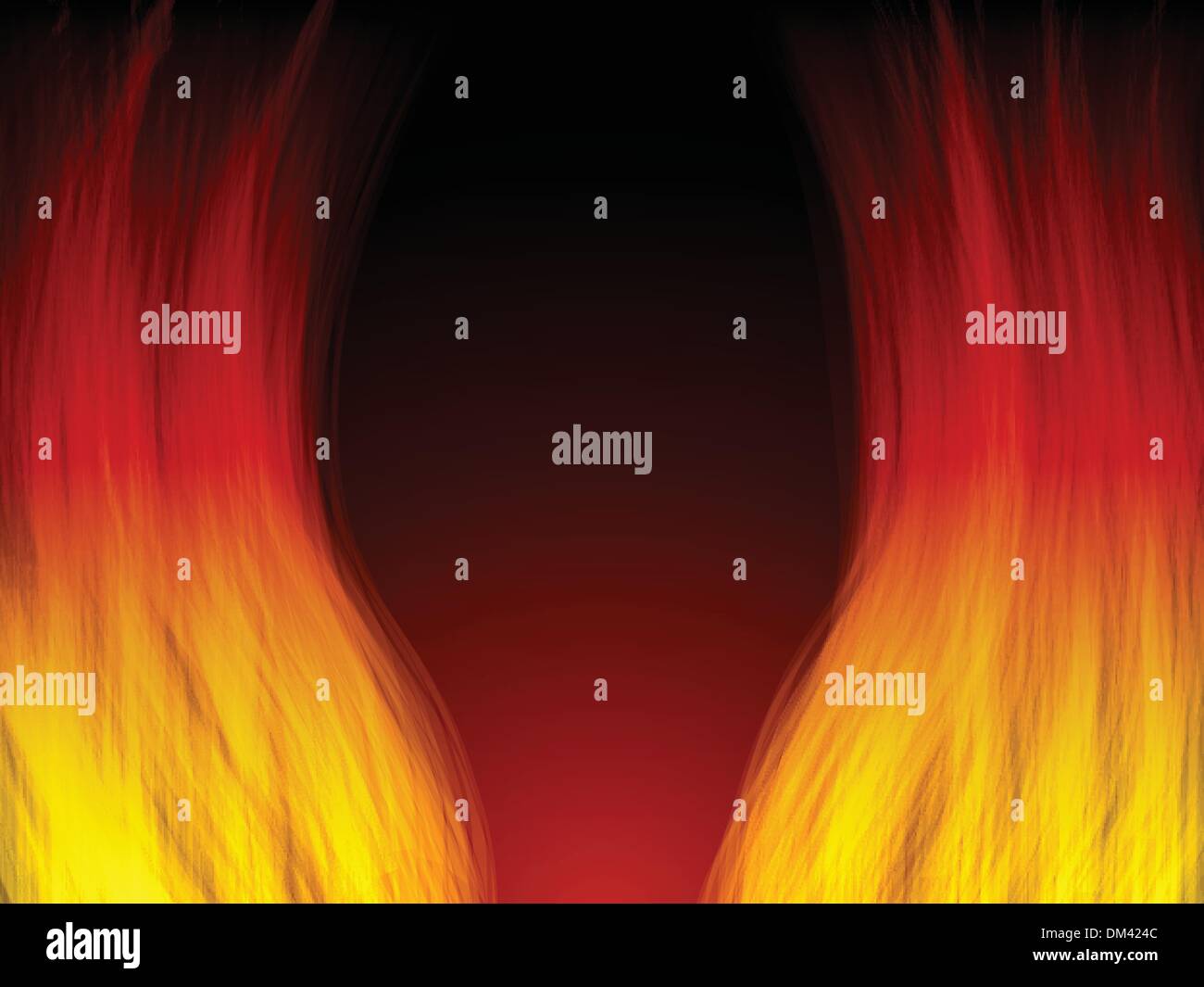 Realistic Fire Flames. Color and forms are editable Stock Vector Image ...