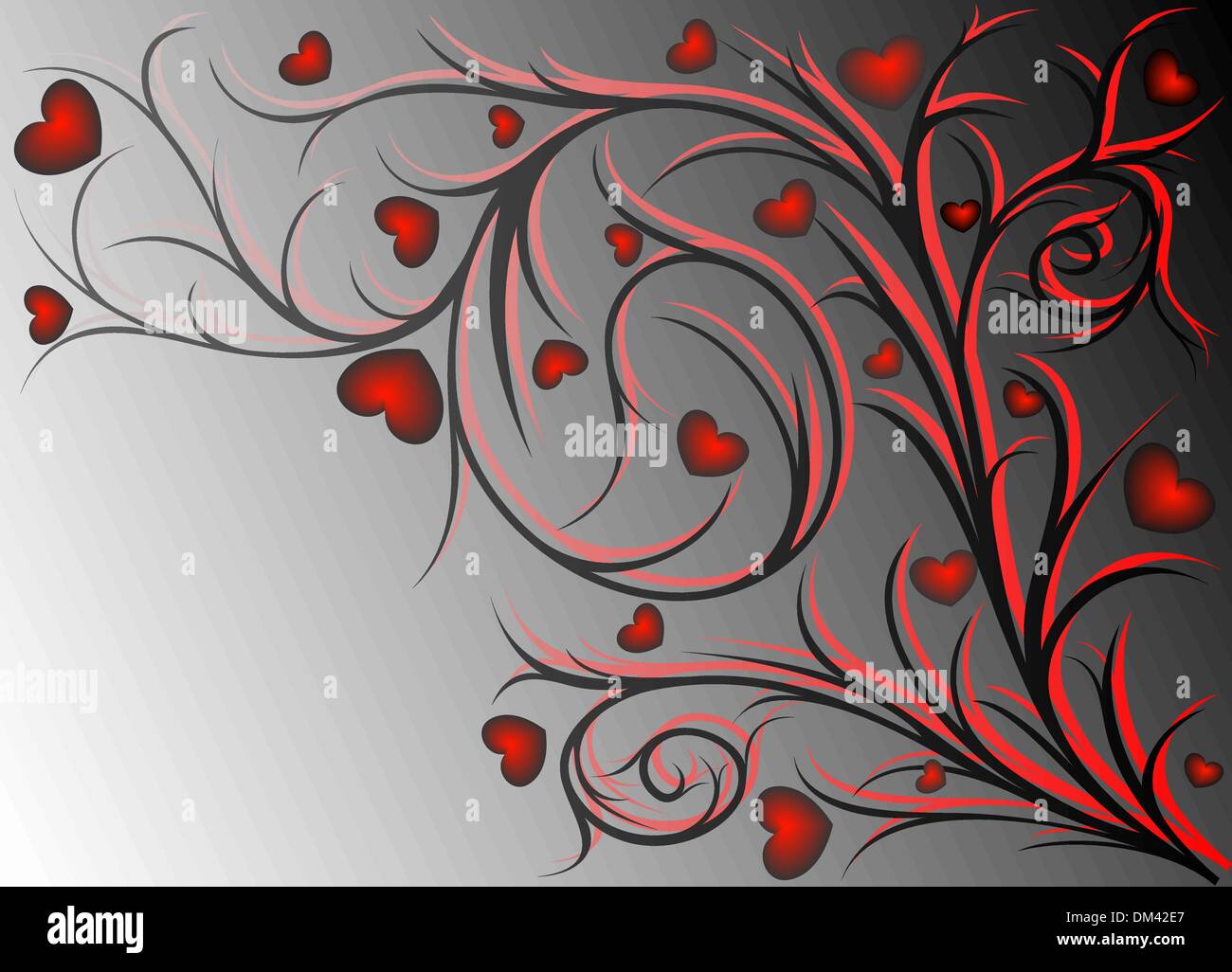 Red pattern with hearts Stock Vector Image & Art - Alamy