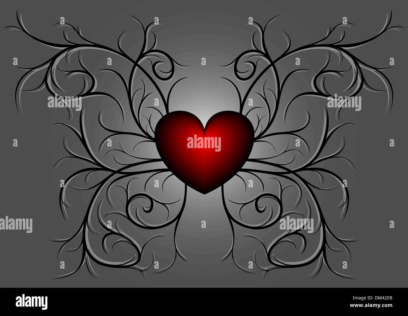 Red pattern with hearts 4 Stock Vector Image & Art - Alamy
