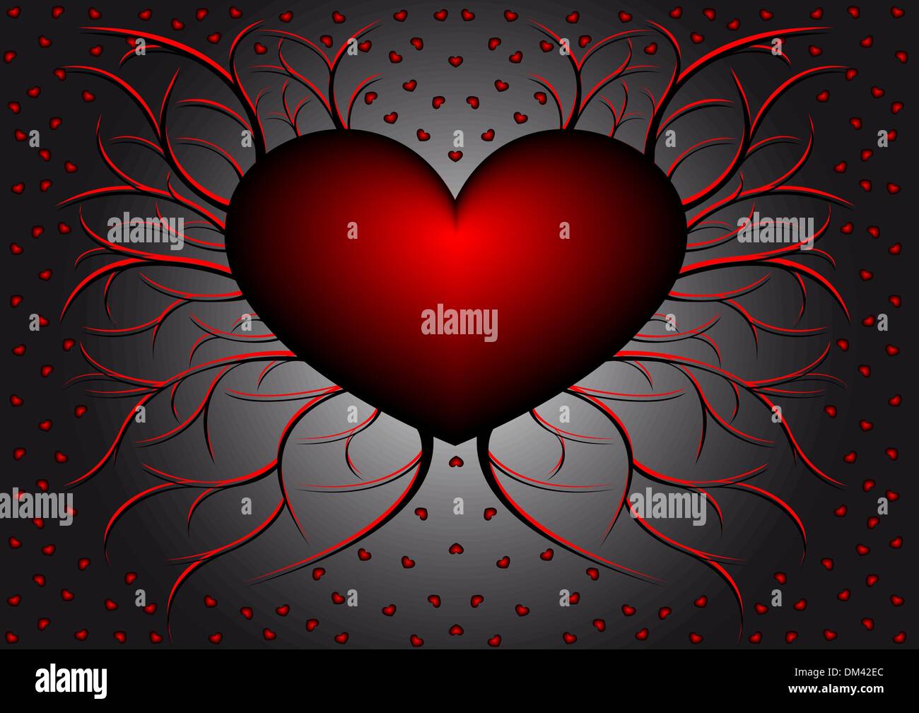 Red pattern with hearts 5 Stock Vector Image & Art - Alamy