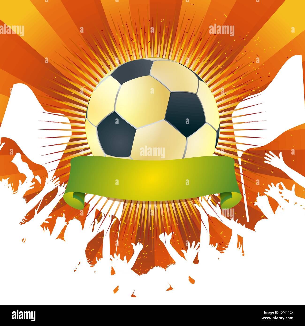 Huge Crowd Celebrating Soccer Game. Stock Vector