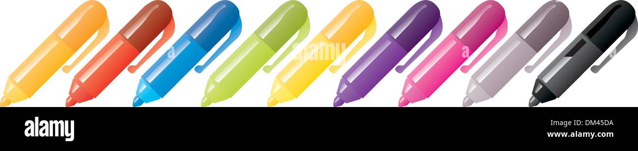 Orange marker pen Stock Vector Images - Alamy