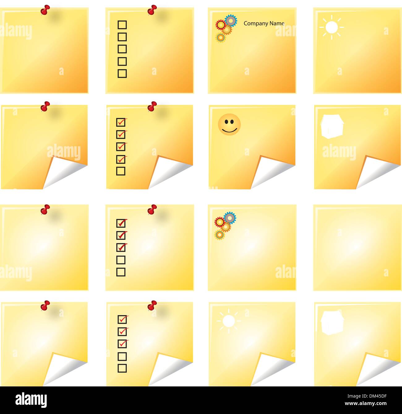 Logo notes Stock Vector