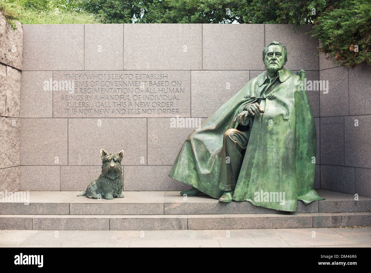 Front view of Franklin Delano Roosevelt National Memorial, Washington D.C. , USA Stock Photo