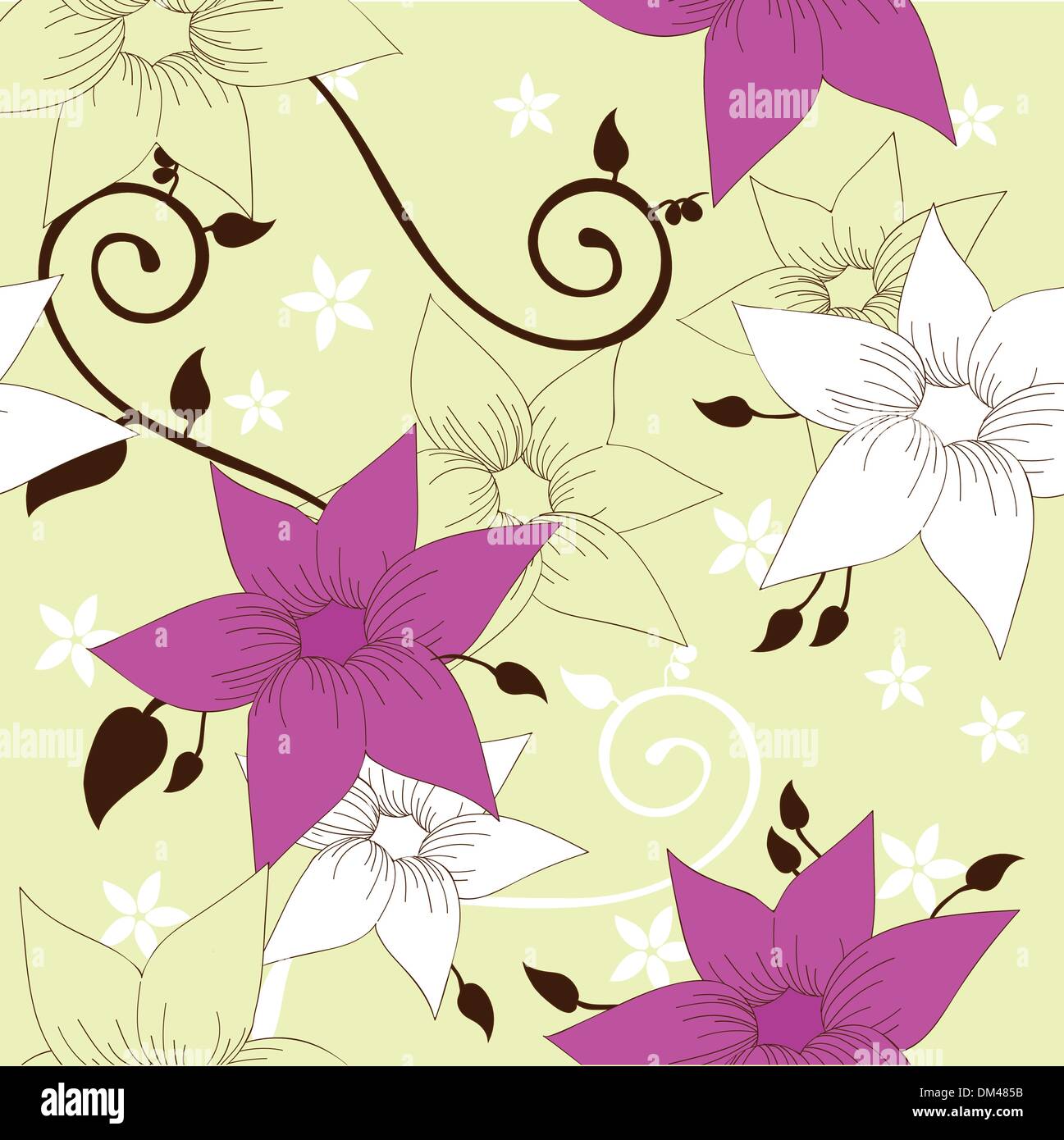 seamless floral design Stock Vector Image & Art - Alamy