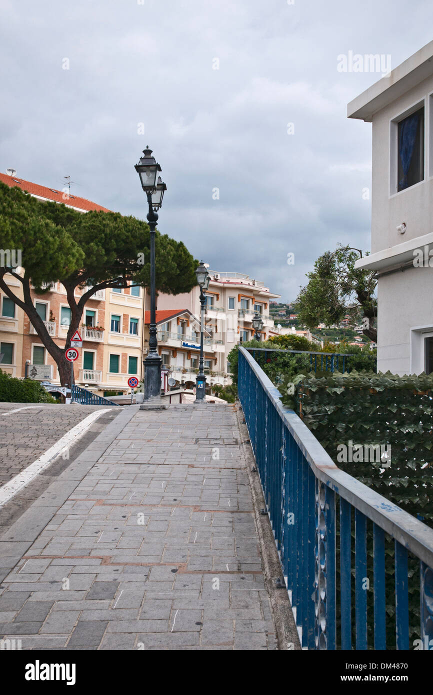 Pedestrian boulevard, San Remo, Italy Stock Photo