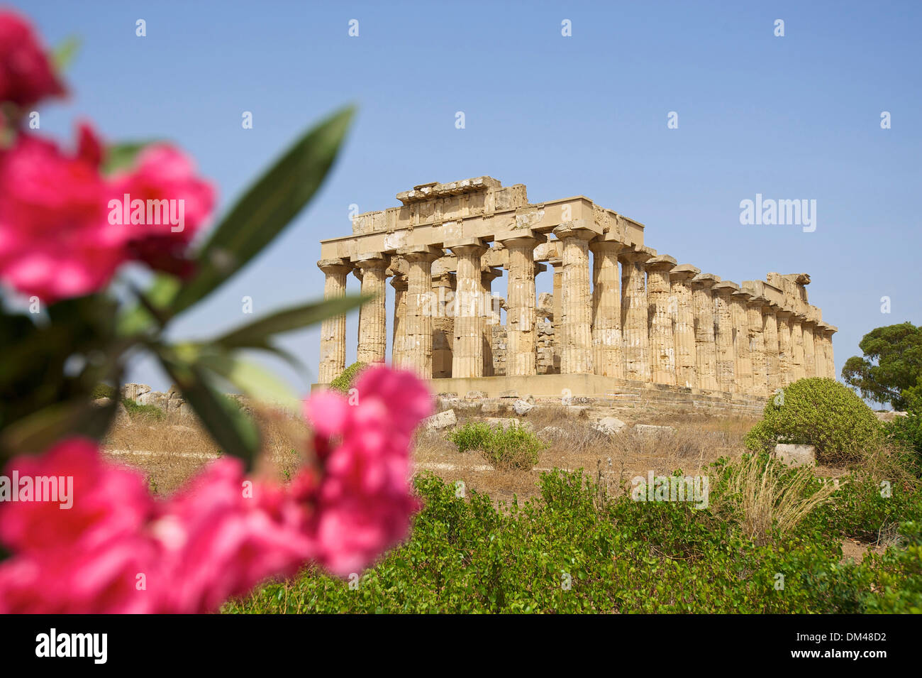 Sicily Italy South Italy Europe island temple of Hera Selinunt temple architecture building construction history historical Stock Photo