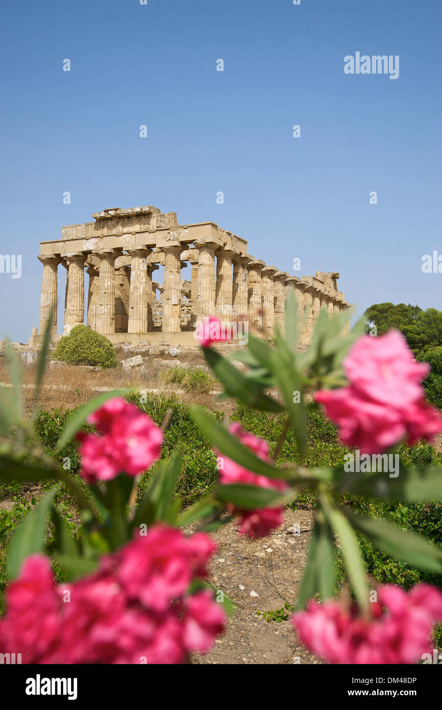 Italy Sicily South Italy Europe island temple of Hera Selinunt temple architecture building construction history historical Stock Photo