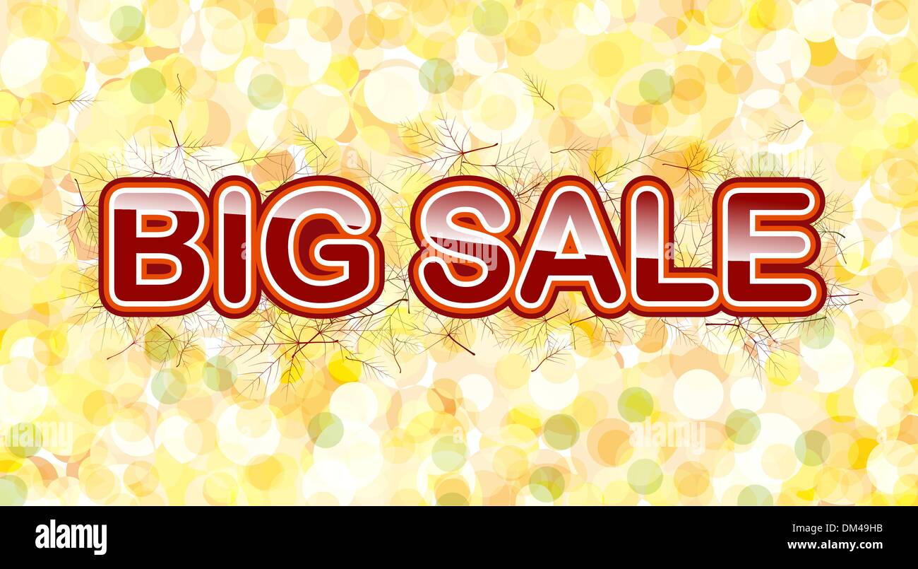 Vector autumn big sale Stock Vector