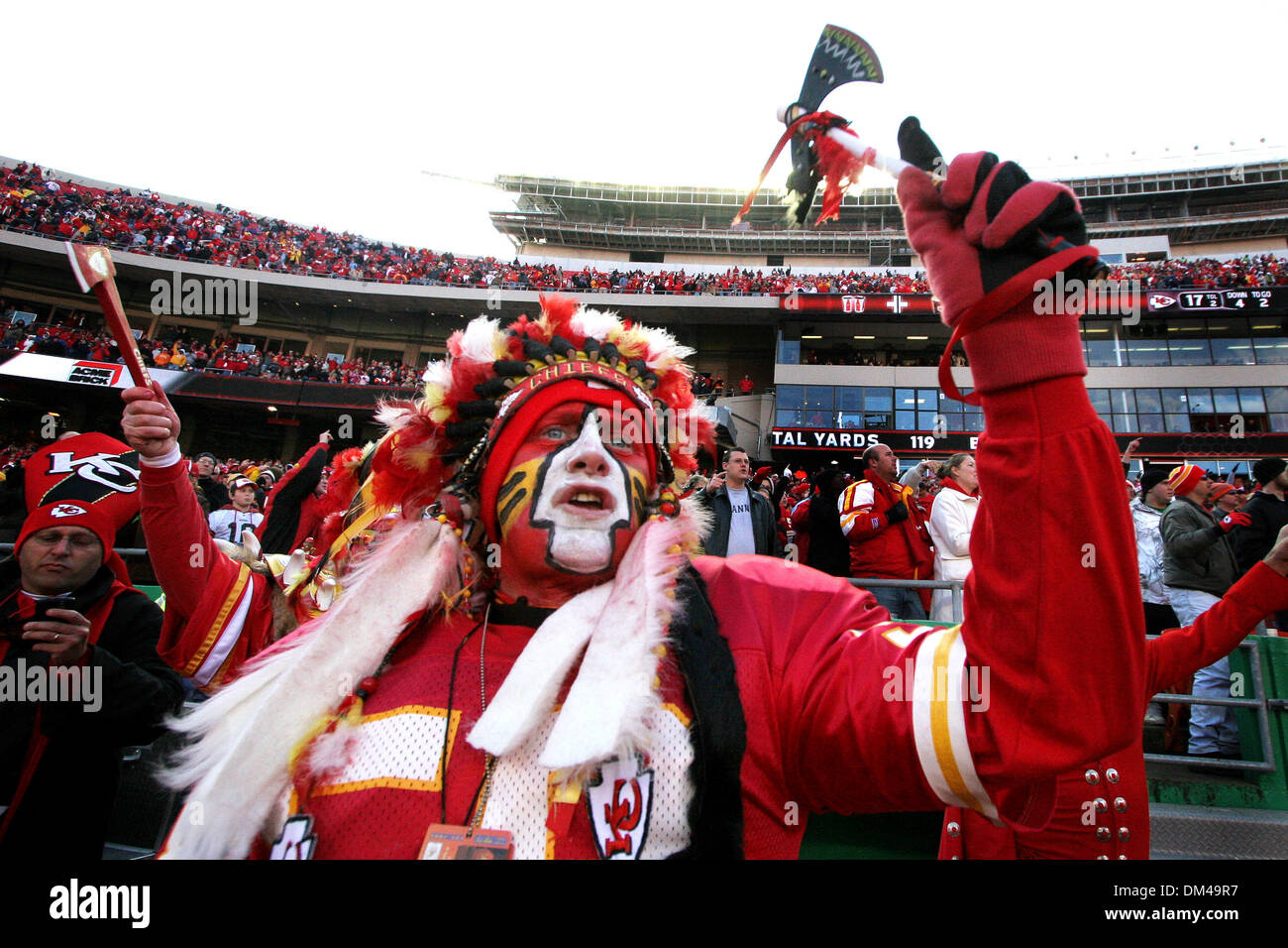 Kansas City Chiefs vs. Las Vegas Raiders. Fans support on NFL Game.  Silhouette of supporters, big screen with two rivals in background Stock  Photo - Alamy