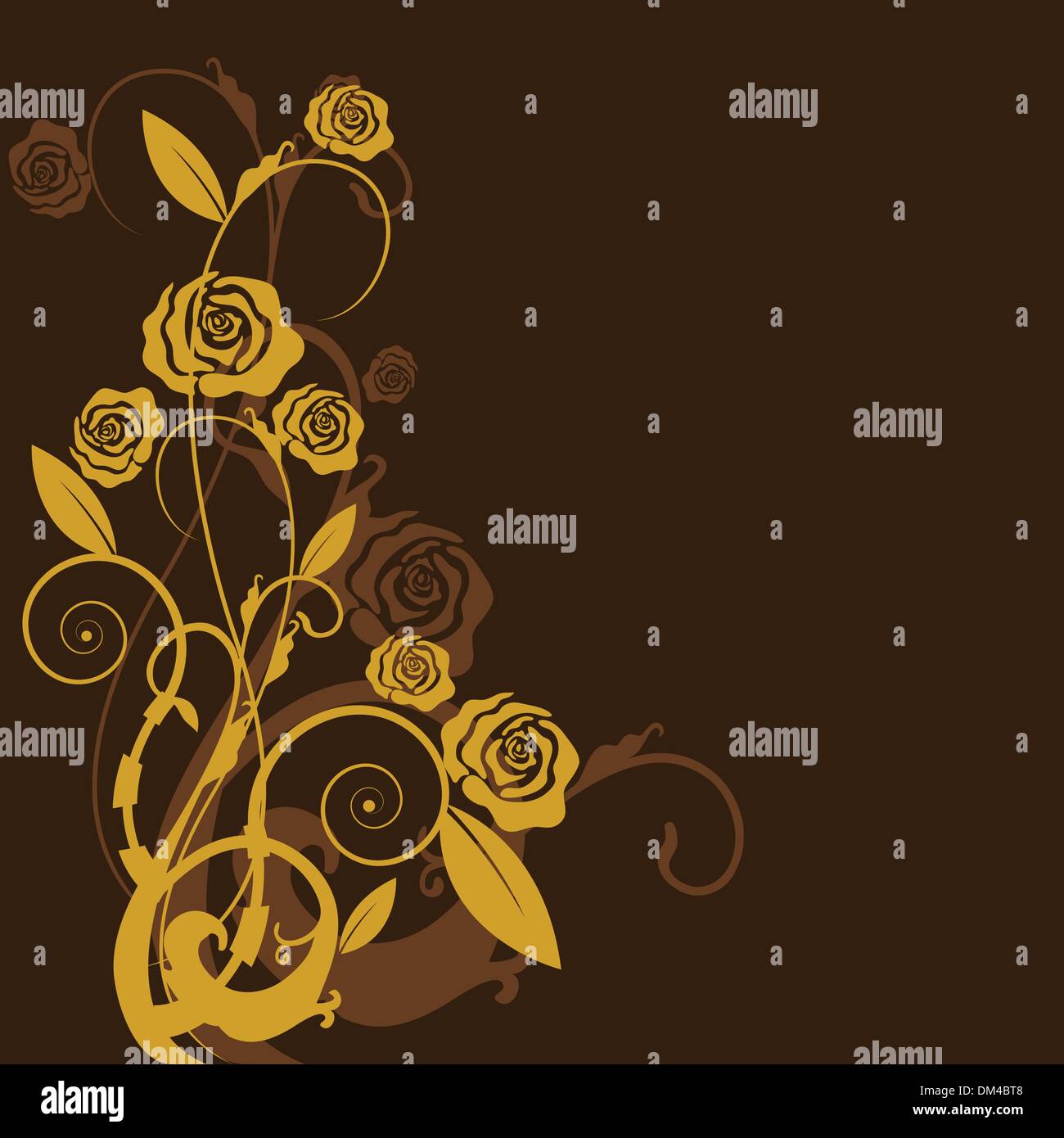 gold floral background Stock Vector Image & Art Alamy