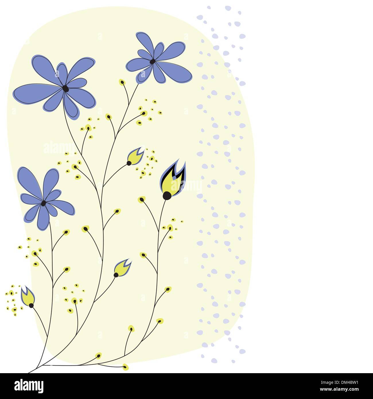 Abstract background with flowers. Vector illustration Stock Vector ...