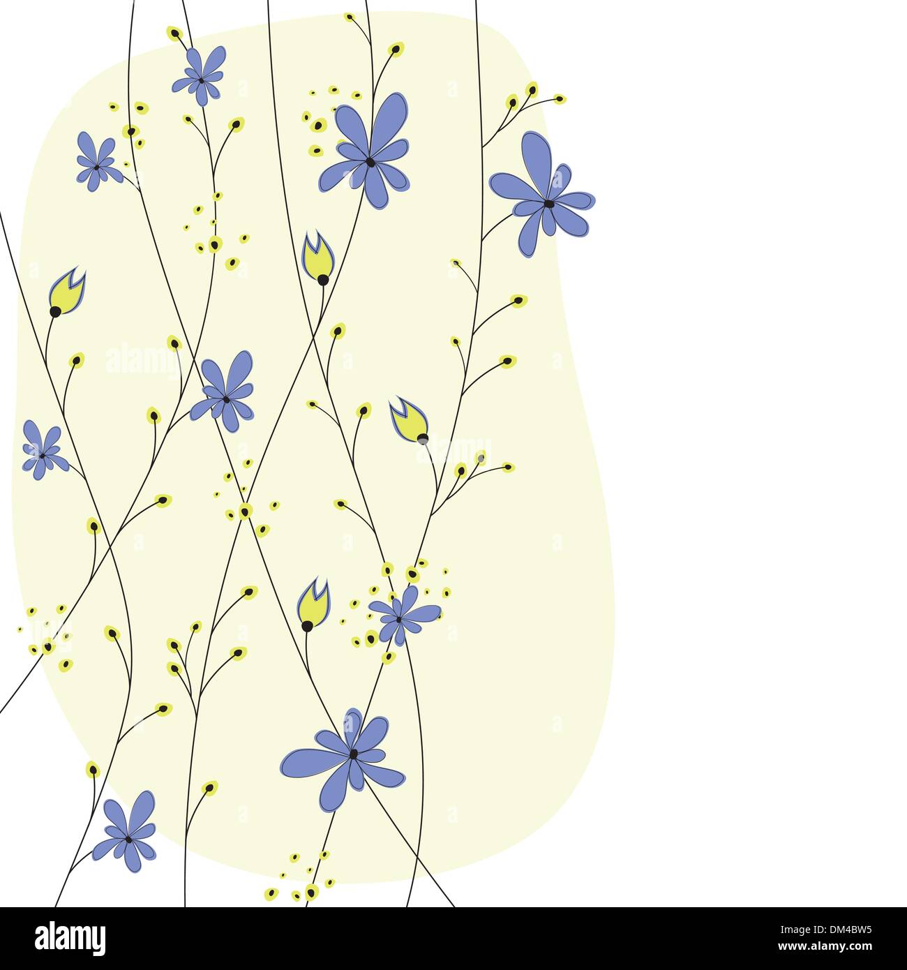 Abstract background with flowers. Vector illustration Stock Vector ...
