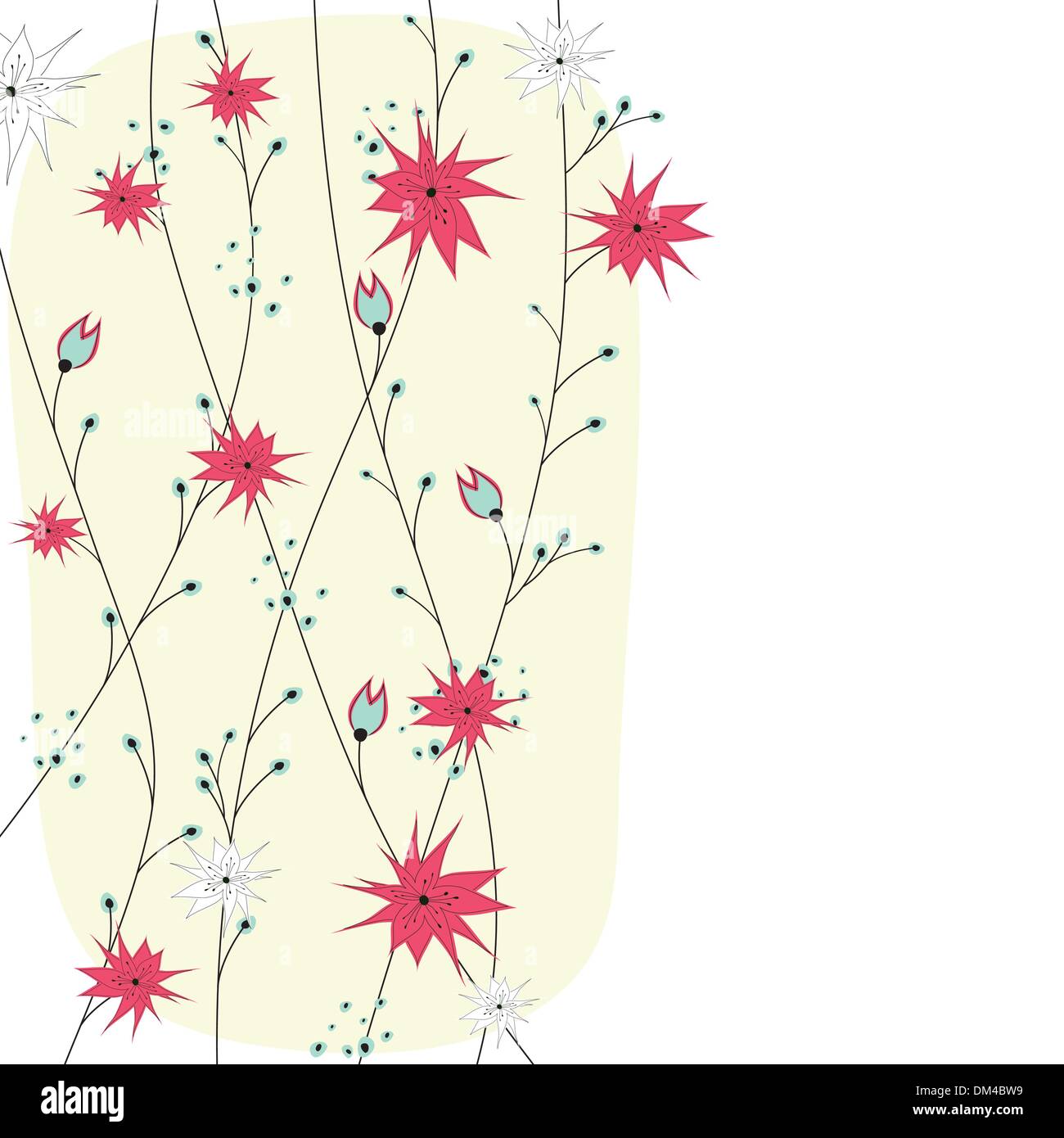Abstract background with flowers. Vector illustration Stock Vector ...