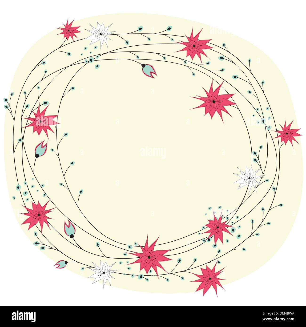 Abstract background with flowers. Vector illustration Stock Vector ...