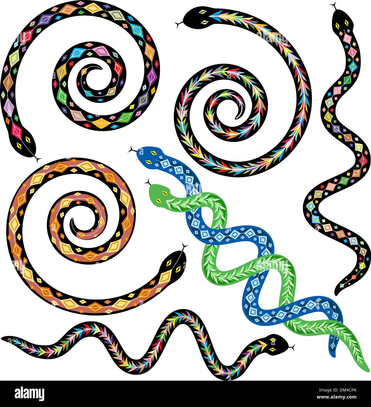 Colorful snakes Stock Vector