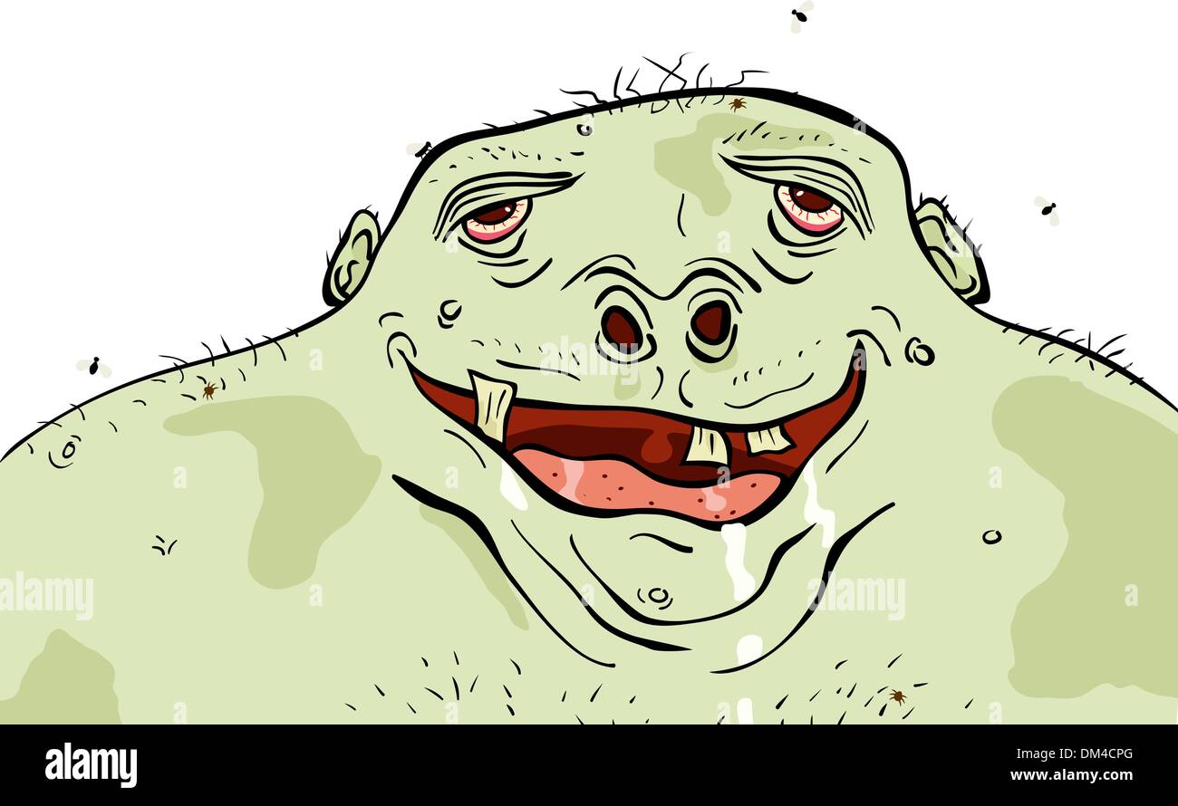 Cartoon ugly green monster face hi-res stock photography and images - Alamy