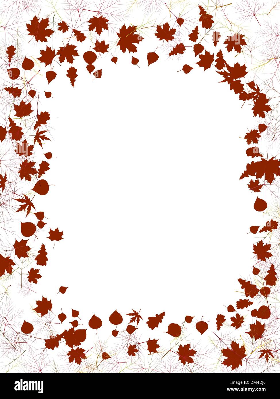 Autumn frame from leaves Stock Vector