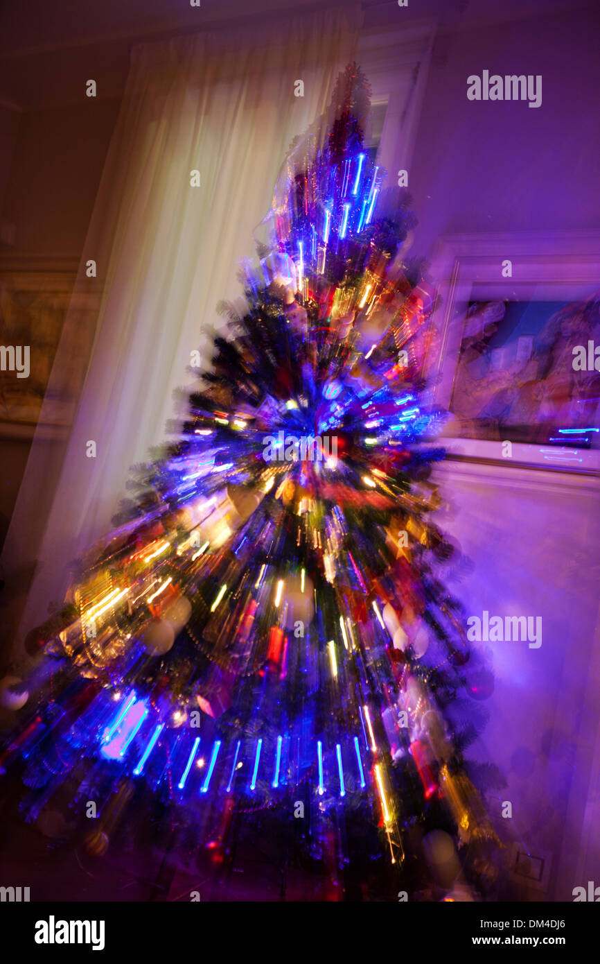 Christmas tree zoomed Stock Photo