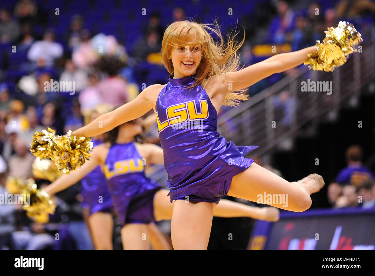 LSU Tiger Girls perform during an SEC conference game between Arkansas