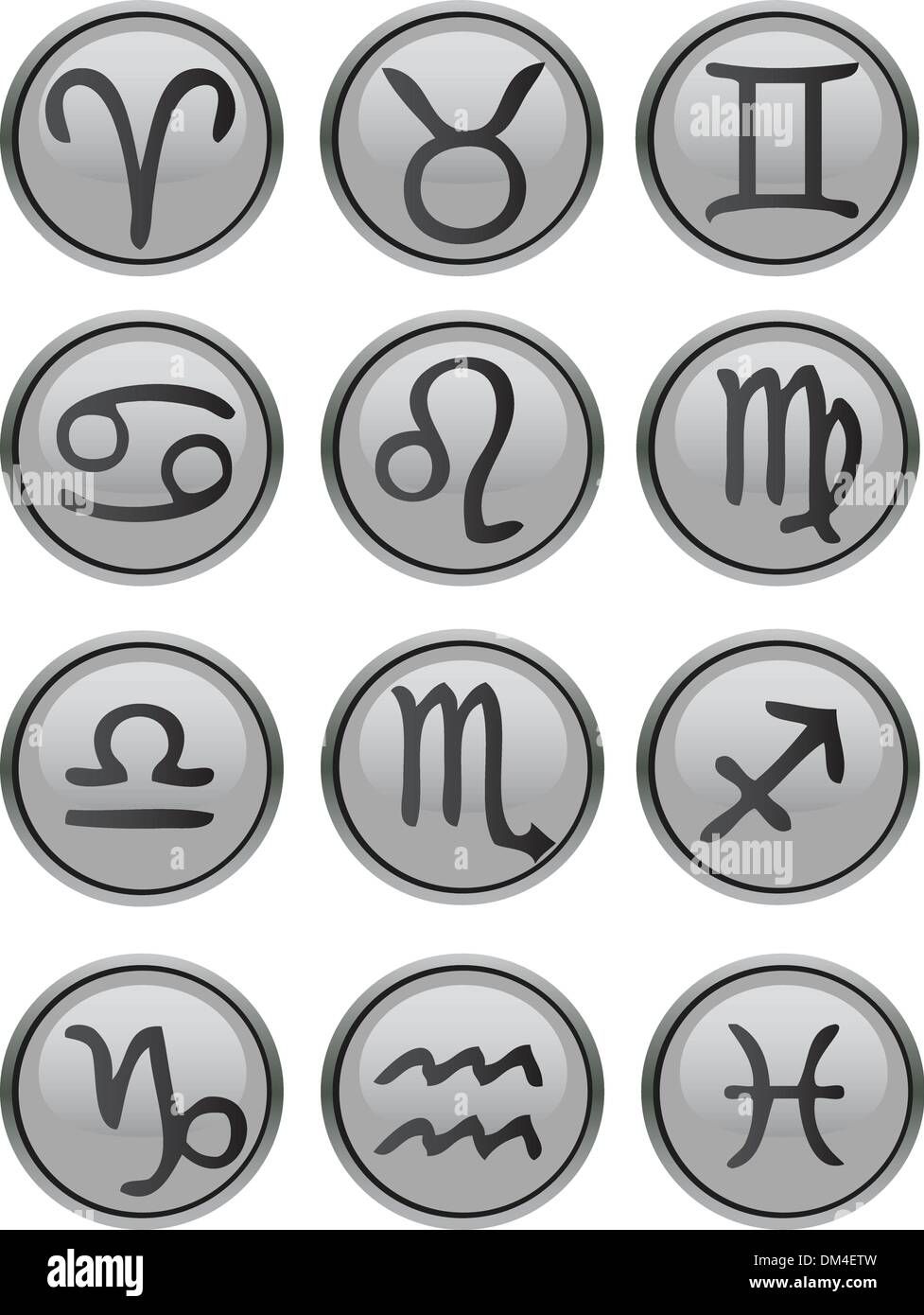 Zodiac Icon Set Stock Vector Art Illustration Vector Image