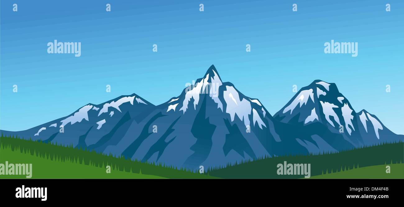 Green mountain vector vectors hires stock photography and images Alamy