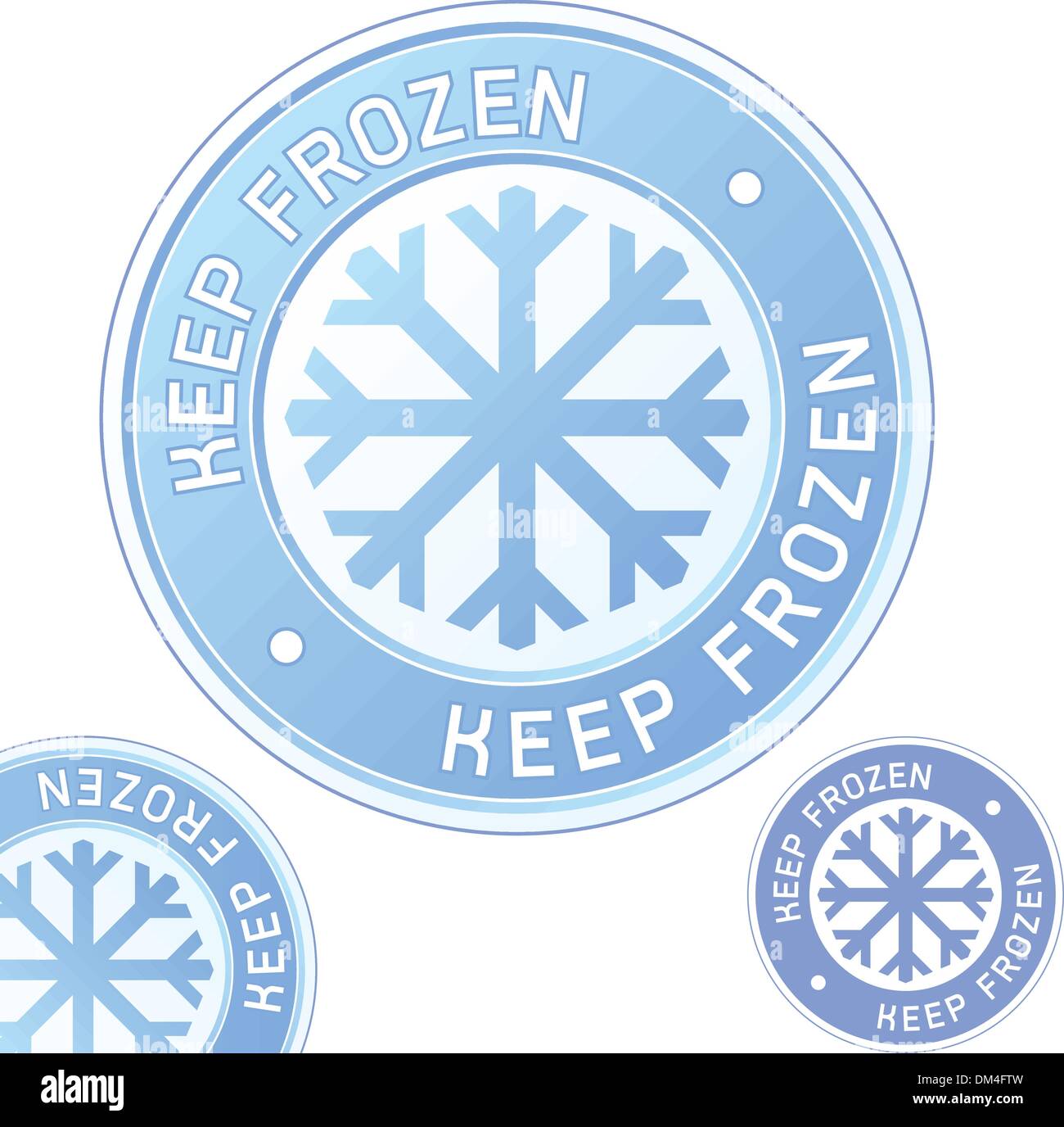 Keep frozen food or product label Stock Vector