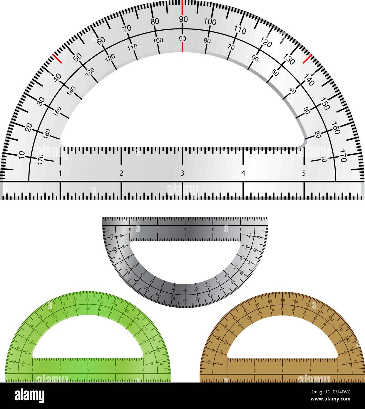 Protractor math Stock Vector Images Alamy