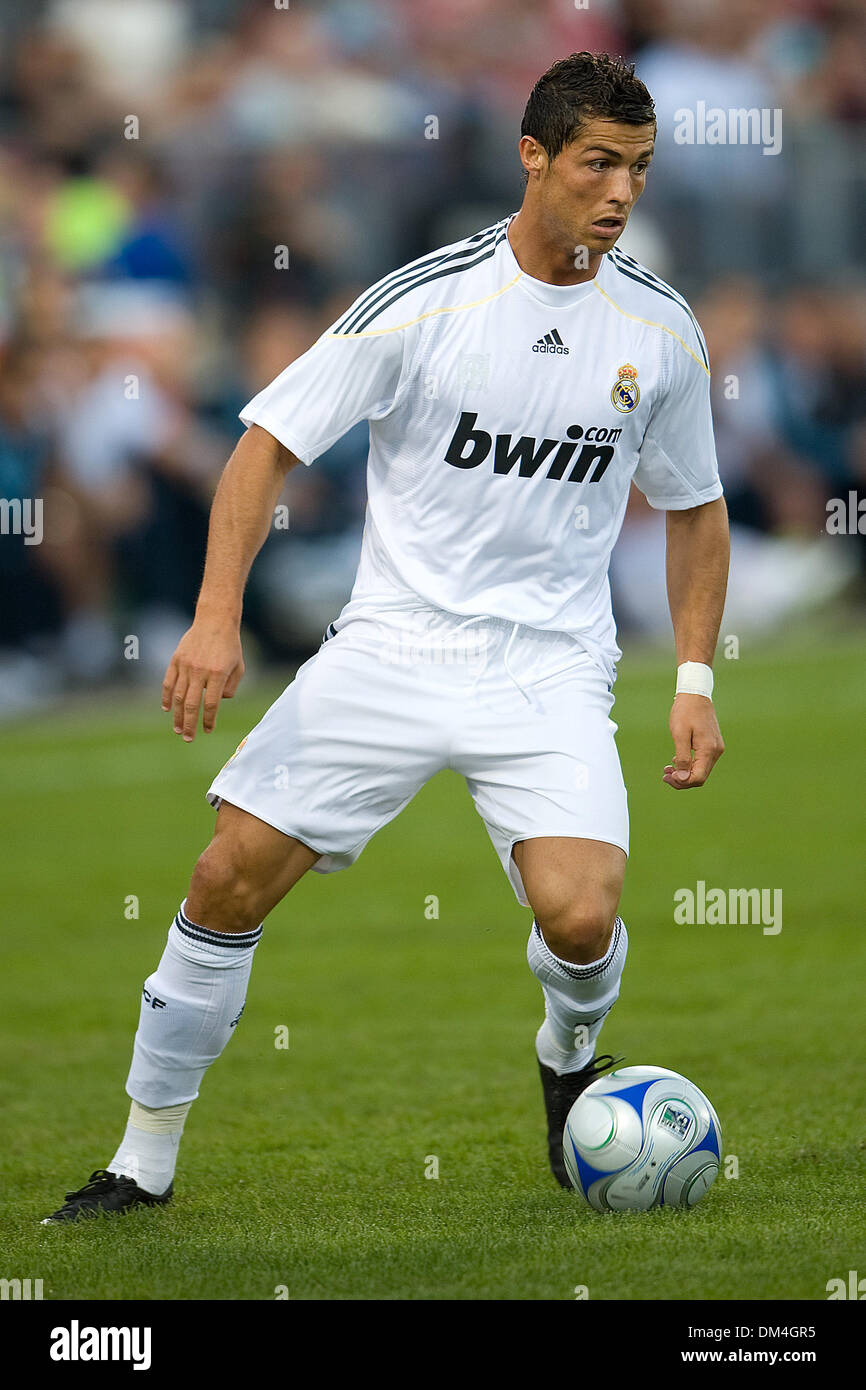 Real Madrid midfielder Cristiano Ronaldo #9 in action at BMO Field in  Toronto during a FIFA friendly soccer match..The final score was 5-1 for Real  Madrid..*****FOR EDITORIAL USE ONLY* (Credit Image: ©