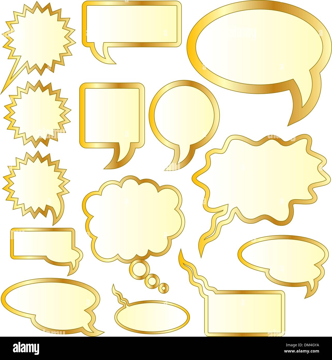 Thought or speech bubble stickers Stock Vector