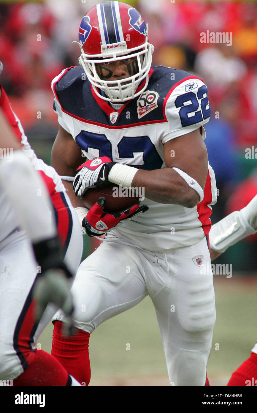 Buffalo Bills running back Fred Jackson (22) scrambles for yardage during  the NFL football game between the Kansas City Chiefs and the Buffalo Bills  at Arrowhead Stadium in Kansas City, Missouri. The