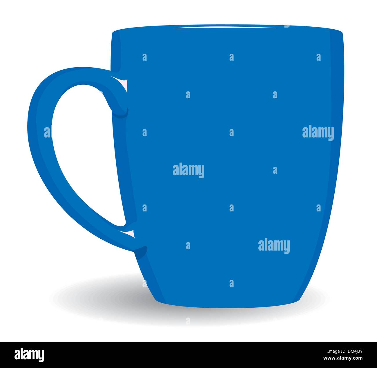 Deep blue mug on white background. Stock Vector