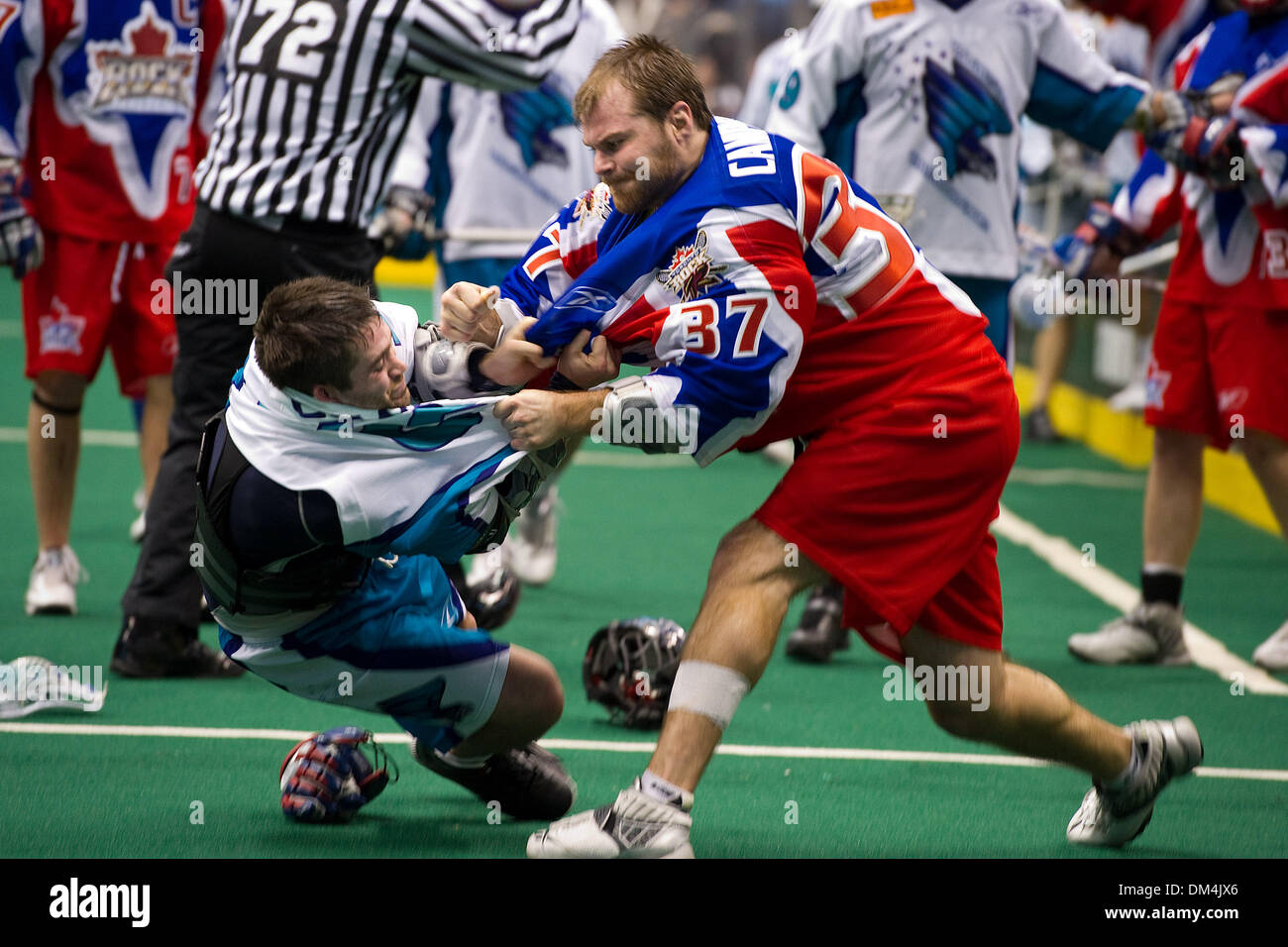 Toronto Rock defensemen Scott Campbell 37 fights with Rochester