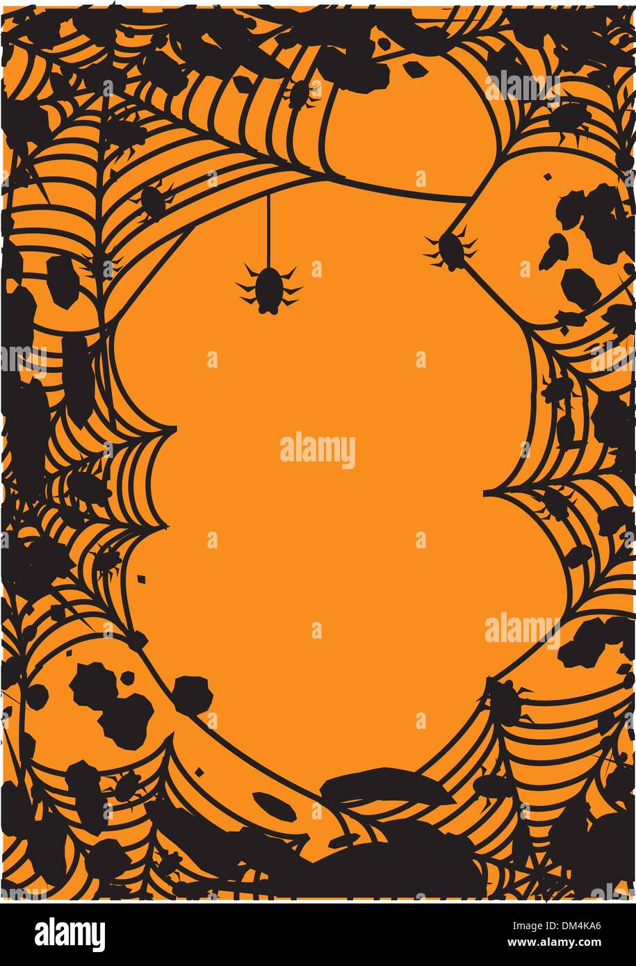 Scary orange background with spiders Stock Vector Image & Art - Alamy