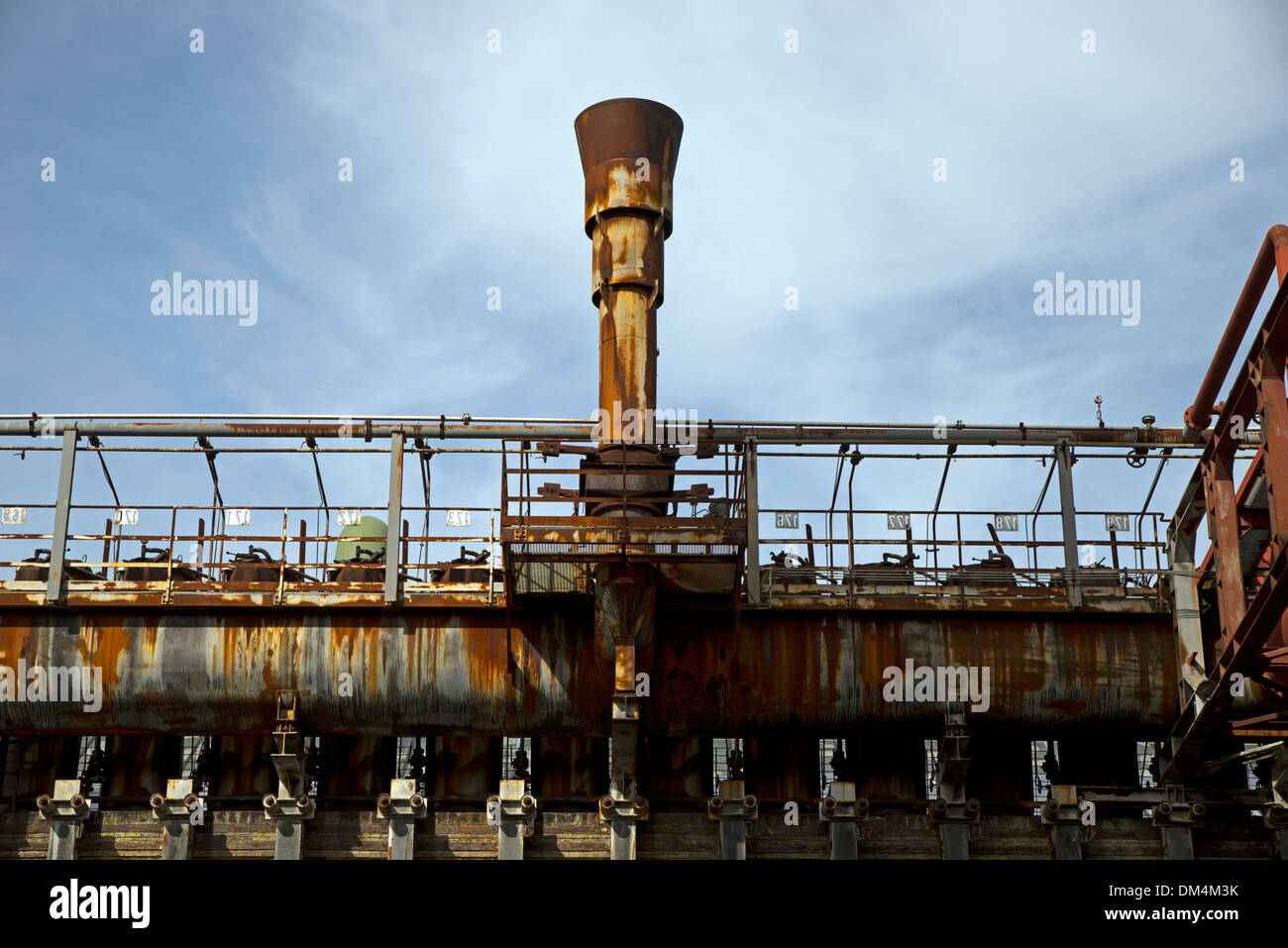 outside mining mine German Germany former Essen Europe pit industry industrial complex industrial monument industrial history Stock Photo
