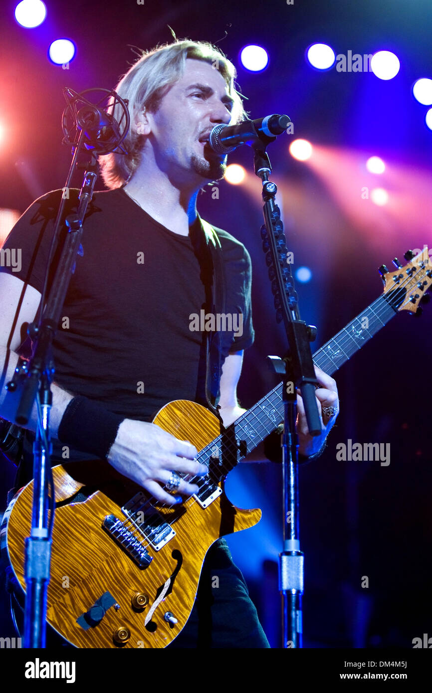 14 August 2009 Nickelback lead singer and rhythm guitarist Chad