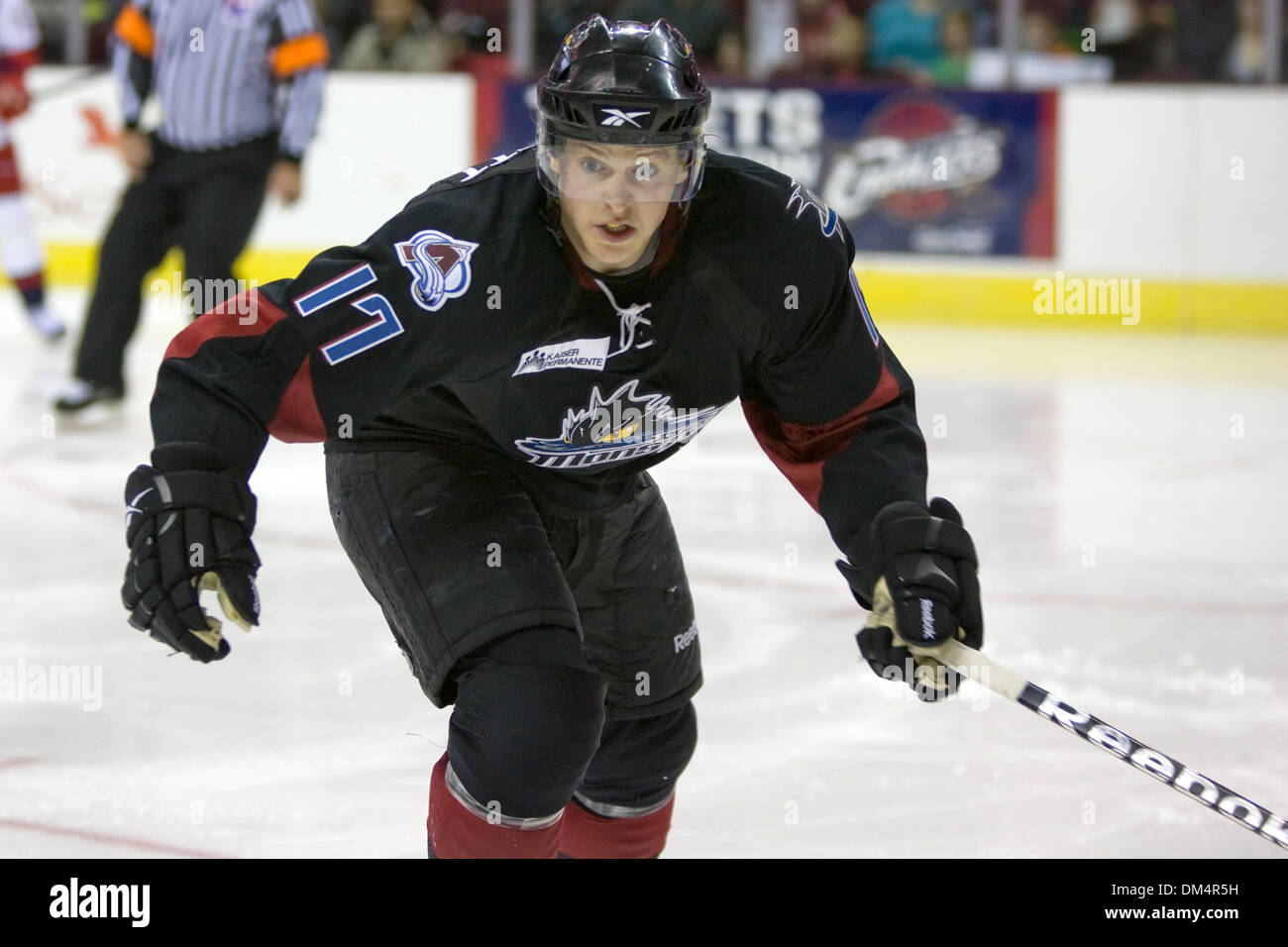 28 February 2010: Lake Erie Monsters Mike Bartlett (17) during the second  period of this American Hockey League game between the Lake Erie Monsters  and the Grand Rapids Griffins played at Quicken