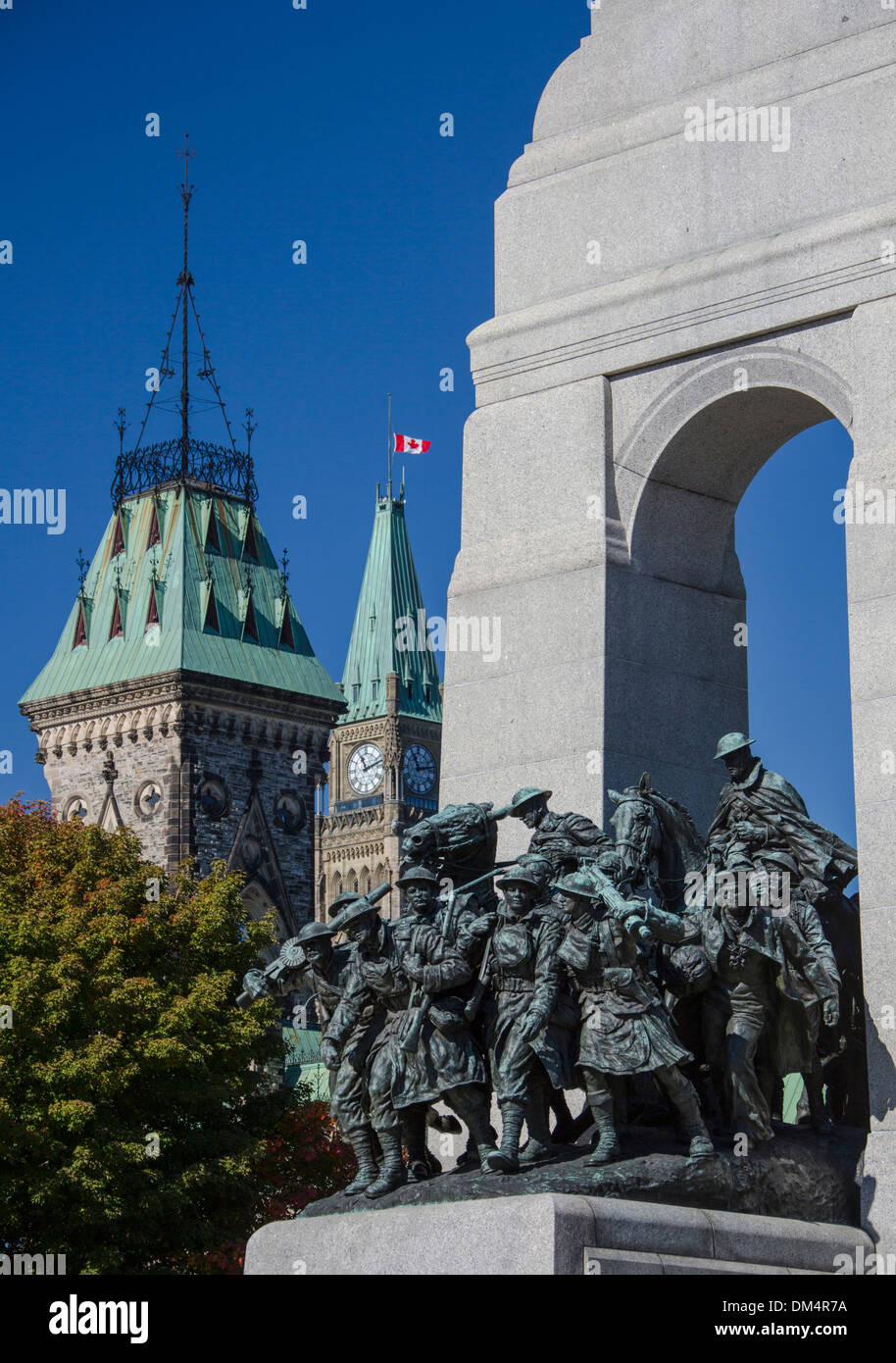 Canada, North America, Ottawa, War Memorial, city, downtown, hill, monument, parliament, war, memorial Stock Photo