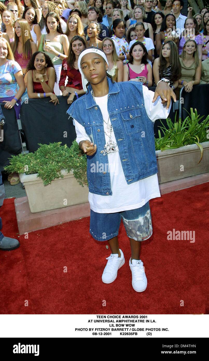 Aug. 12, 2001 - TEEN CHOICE AWARDS 2001.AT UNIVERSAL AMPHITHEATRE IN LA..LIL BOW WOW. FITZROY BARRETT /    8-12-2001        K22635FB         (D)(Credit Image: © Globe Photos/ZUMAPRESS.com) Stock Photo