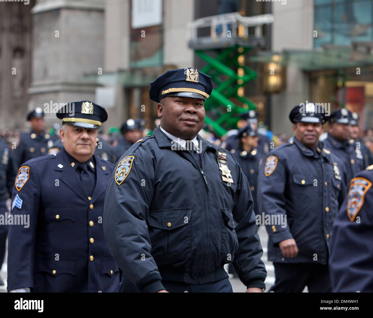 New york city police officer at st patricks day parade hi-res stock ...