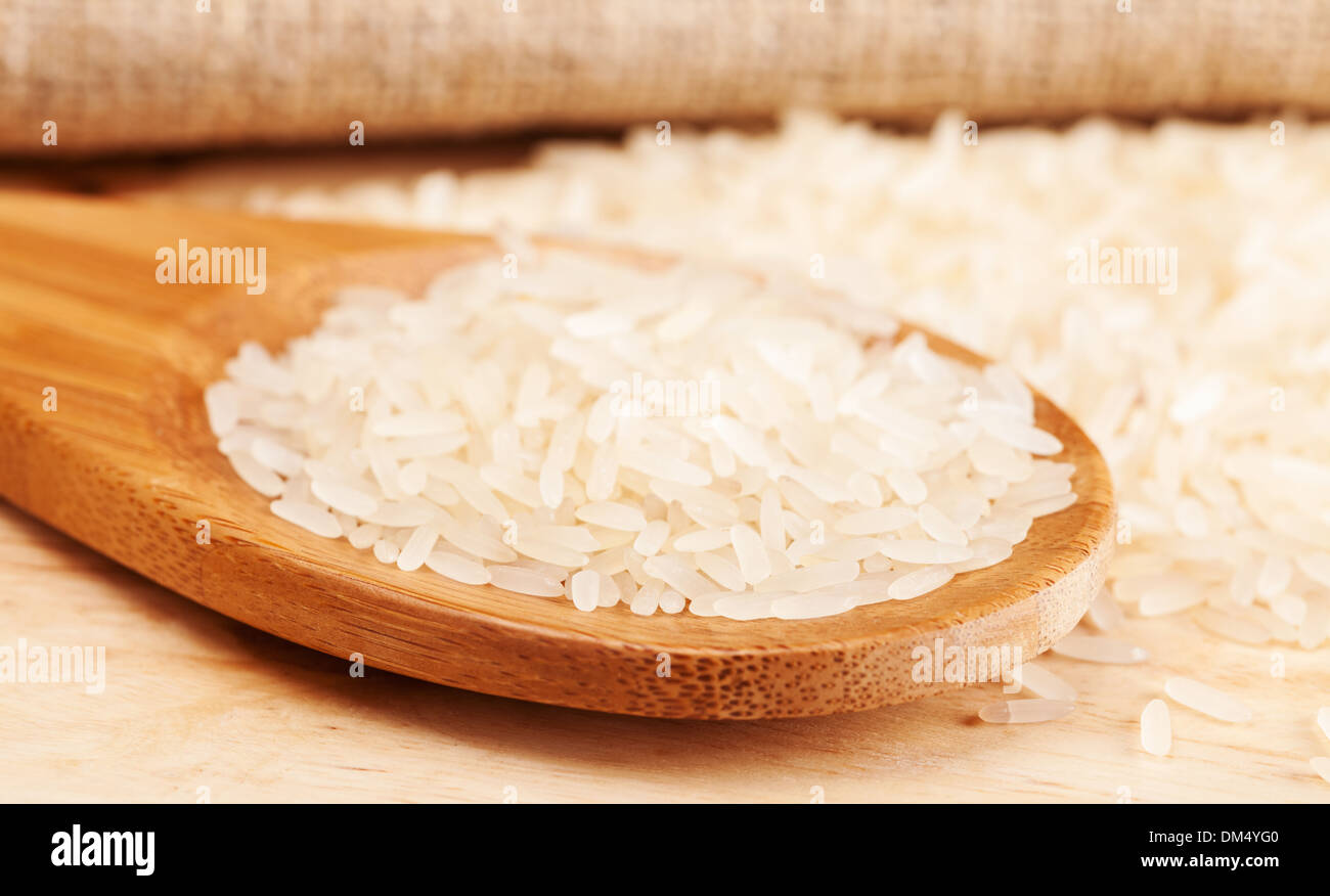Spoon brown rice close hi-res stock photography and images - Alamy