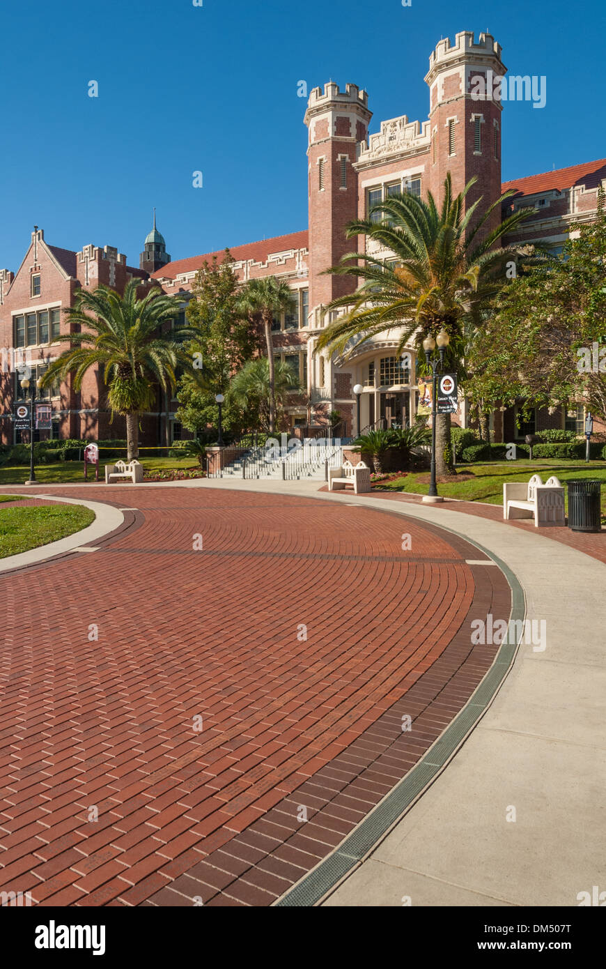 Historic Westcott Building entrance to Florida State University campus in Tallahassee, Florida. (USA) Stock Photo