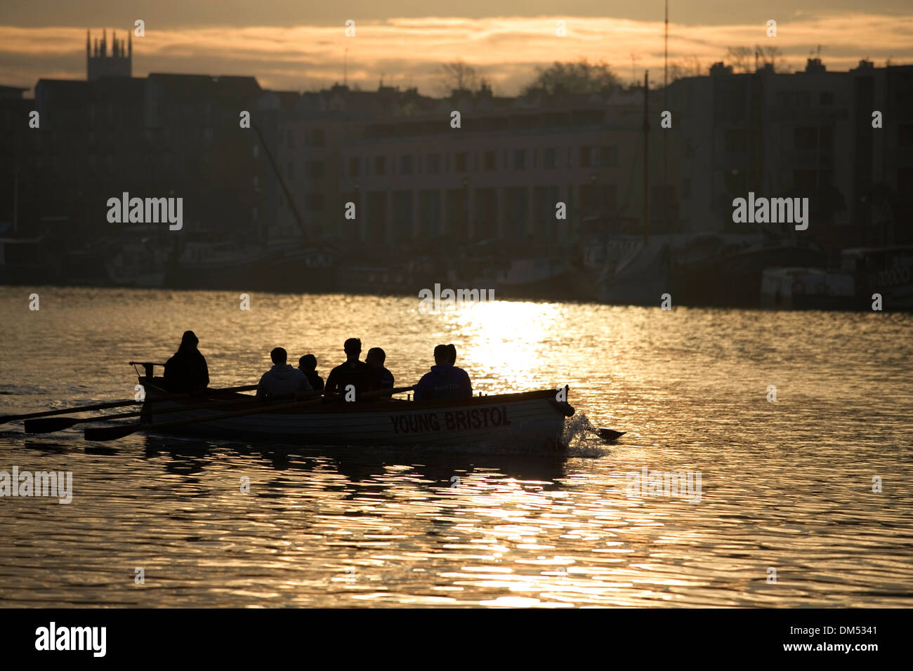 Early morning rowers on the river Stock Photo Alamy