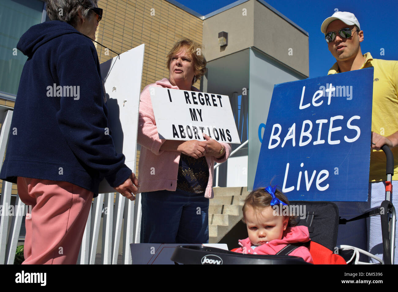Anit-abortion protesters in Fredericton New Brunswick Canada Stock Photo
