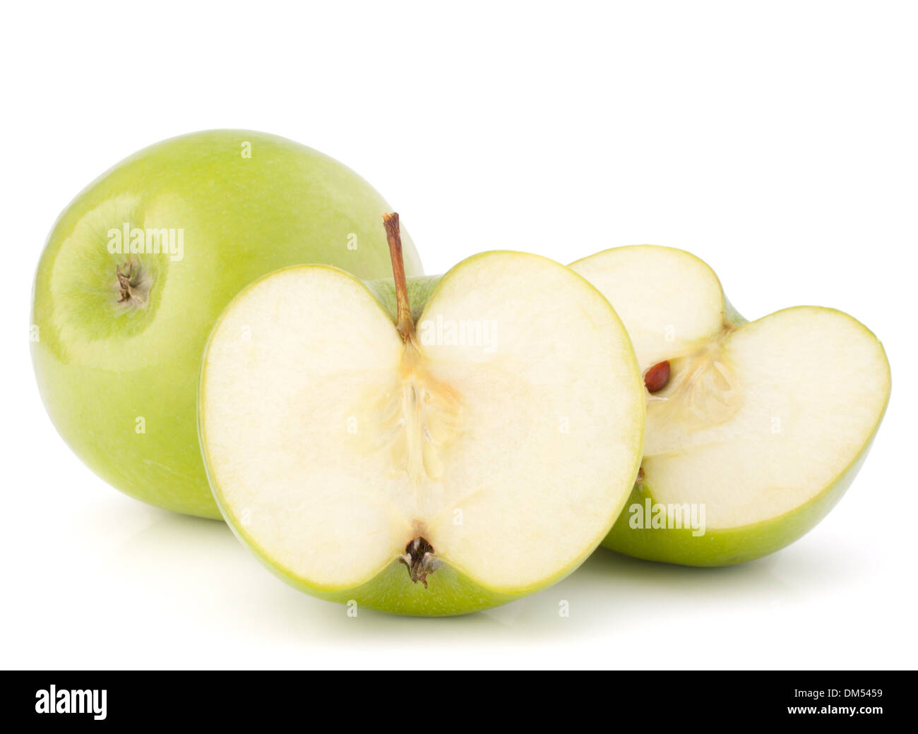 Green apple isolated on white background cutout Stock Photo - Alamy