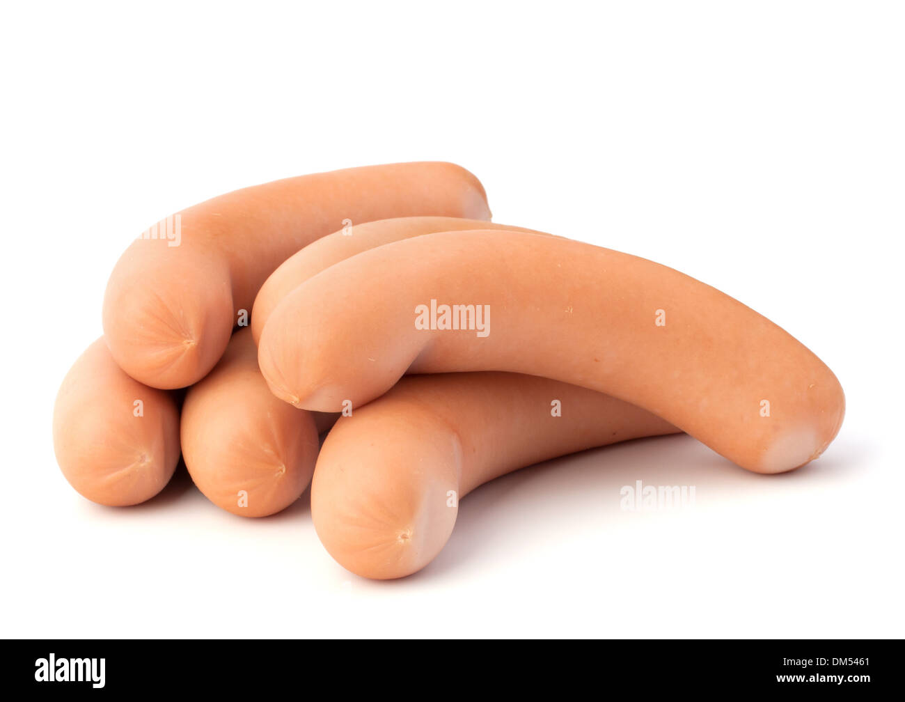 Frankfurter sausage isolated on white background Stock Photo