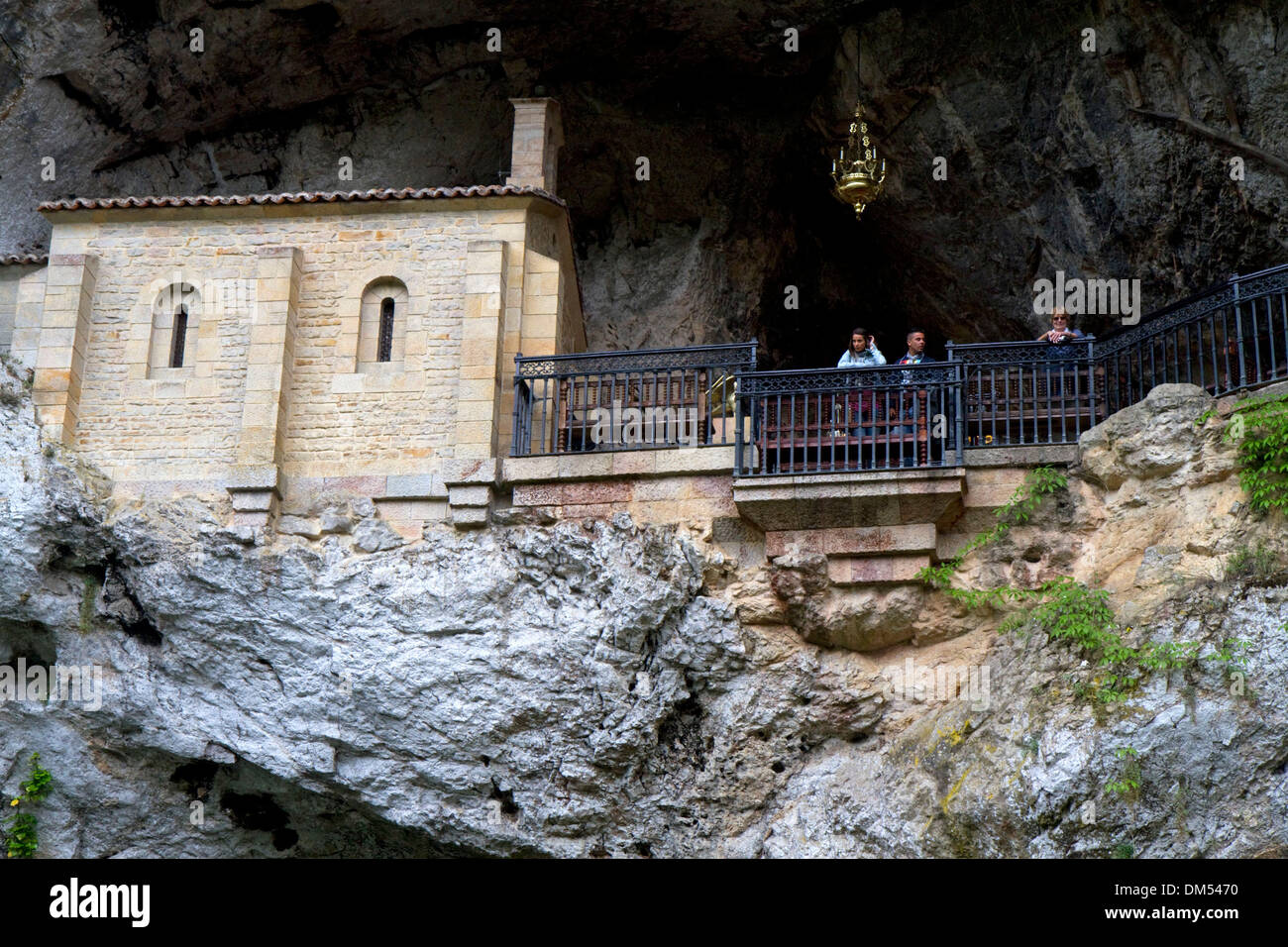The Holy Cave of Covadonga located in Asturias, northern Spain. Stock Photo