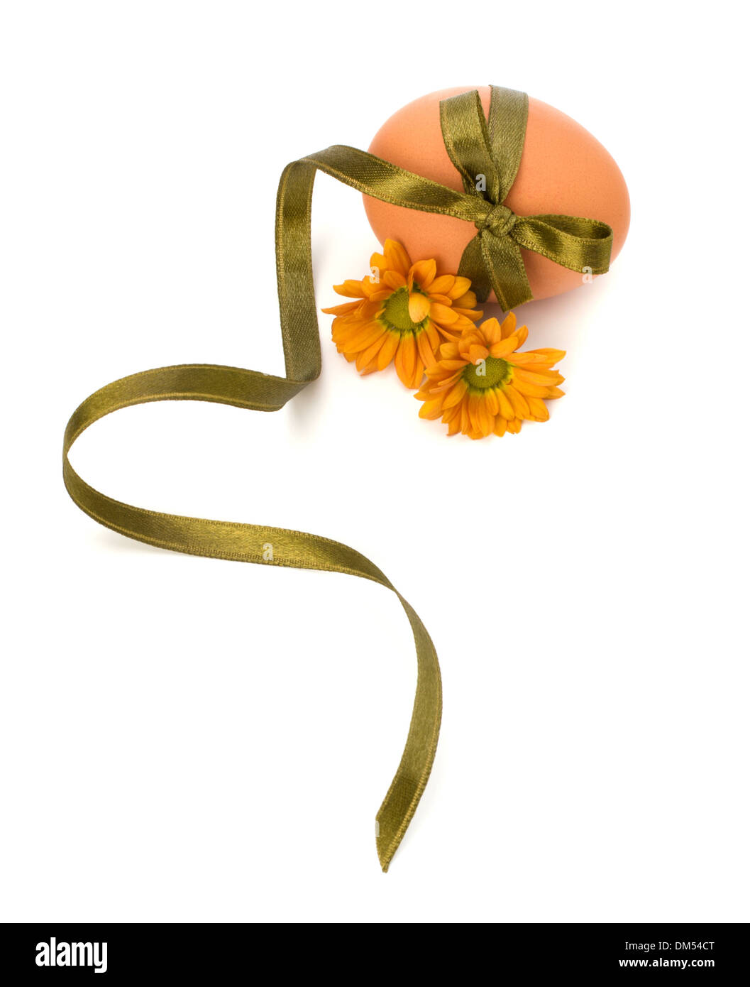 Easter egg with festive bow isolated on white background Stock Photo ...