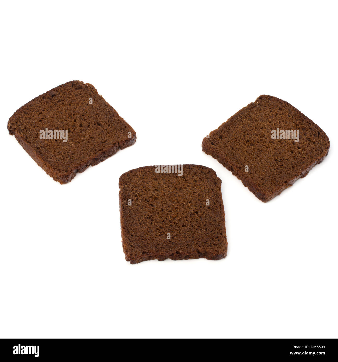 Brown bread slice isolated on white background Stock Photo - Alamy